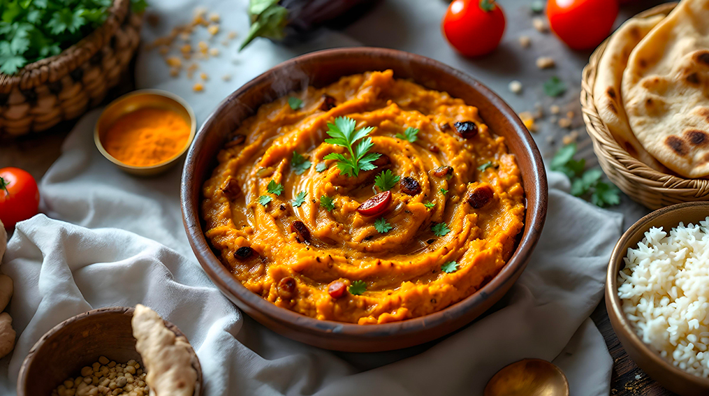 Baingan BhartaVedi ricetta.