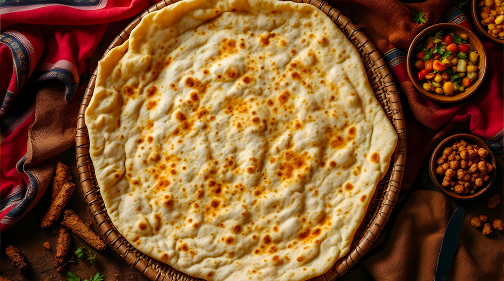 Injera con curcuma e semi di coriandoloVedi ricetta.