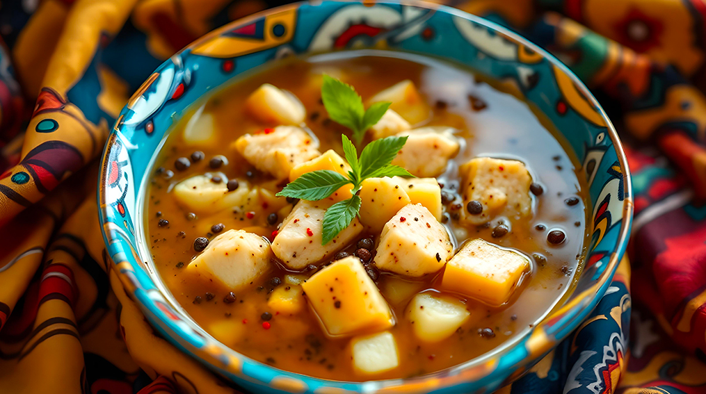 Pepper soup con alloro e pepe neroVedi ricetta.