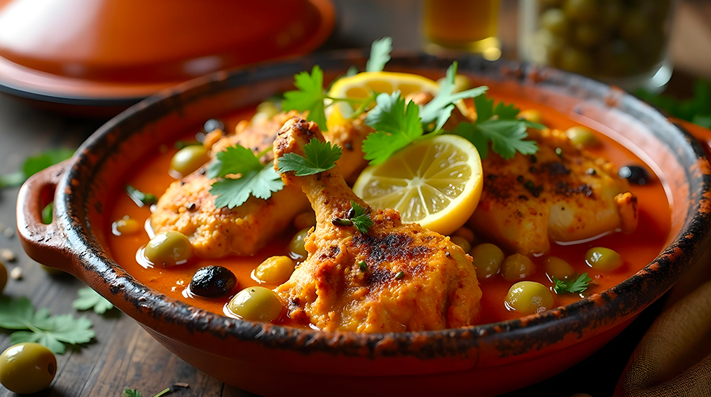 Tajine di pollo alle oliveVedi ricetta.