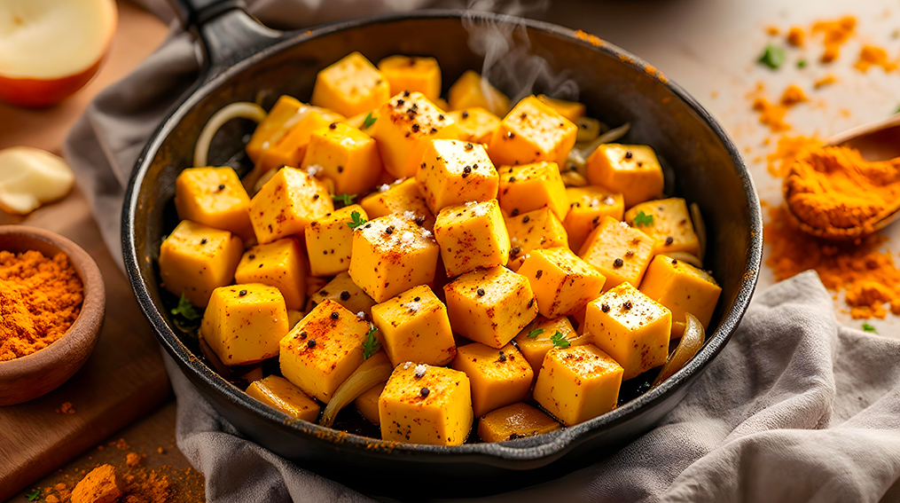 Tofu saltato al curryVedi ricetta.